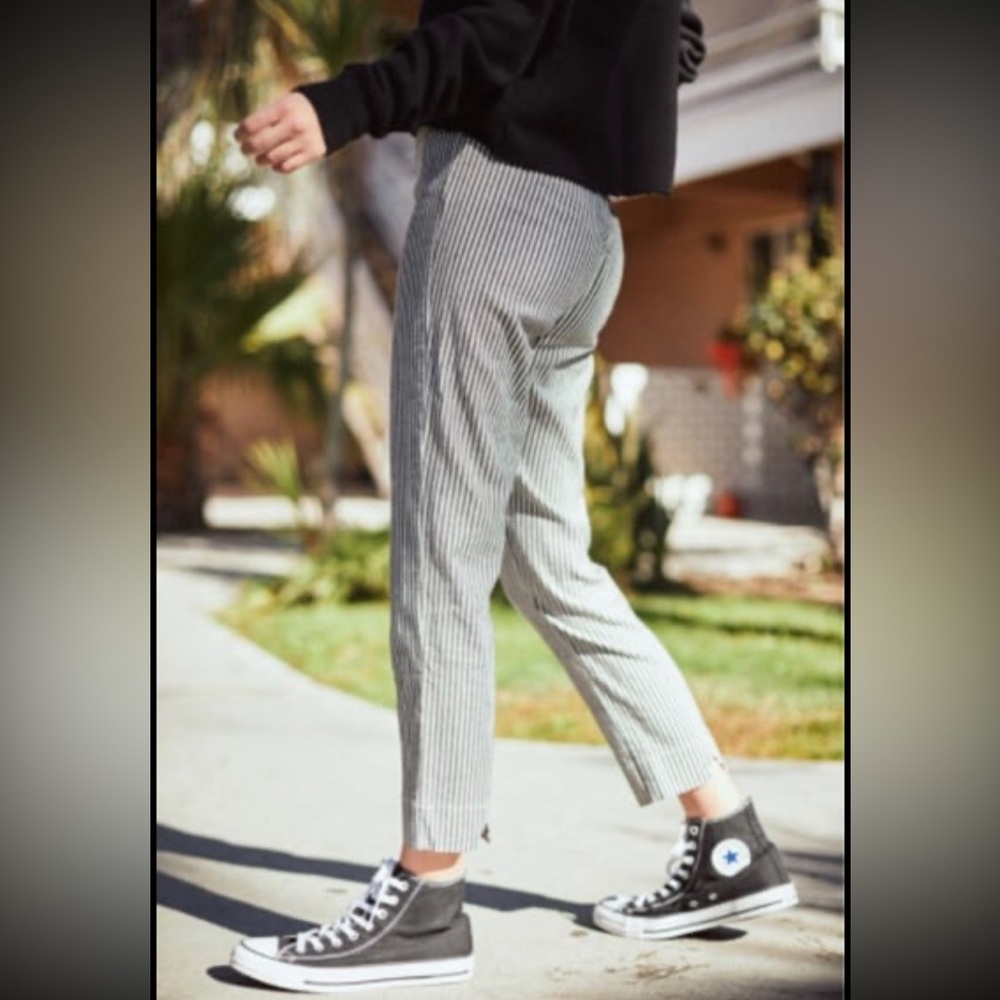 Brandy Melville Pin Striped Straight Leg Pants